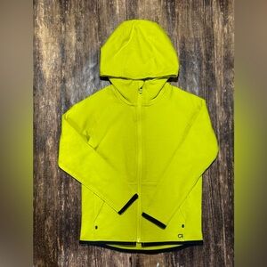 Gap Fit size 6/7 Yellow Hooded Zip Up Sweater Jacket